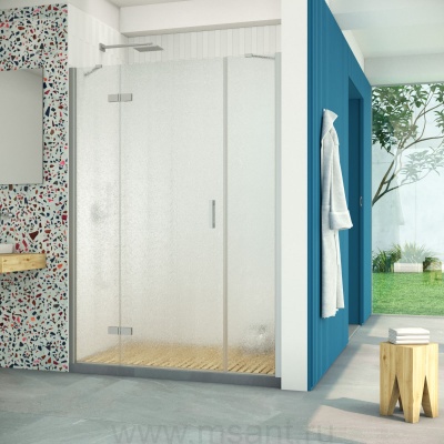 Дверь в душевой проем Vegas Glass AFP-F Retta 130 07 02 L профиль матовый хром стекло шиншилла