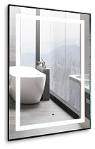 Зеркало AZARIO Саурон 600х800 вертикальное, c подсветкой и диммером, сенсорный выключатель