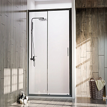 Душевая дверь в нишу Veconi Vianno VN-72B 100 см, профиль черный