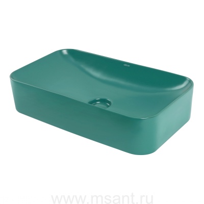 Раковина накладная ABBER Rechteck AC2204MBG зеленая матовая