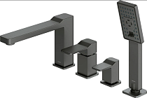 Смеситель Omnires Slide SL7732GR на борт ванны, графит