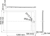 Поддон для душа Wasserkraft Wiese 84T07 120x90