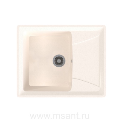 Мойкa MIXLINE ML-GMS03 СТАНДАРТ с крылом, белый (331), 605*495*190мм