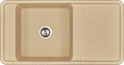 Мойка кухонная AQUATON Беллис 97 латте