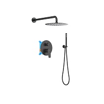 Set 3 в 1 душевой комплект AQUATEK, матовый черный AQ1172MB БЕТТА