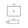 Раковина Azario 520х410х130 накладная, белый