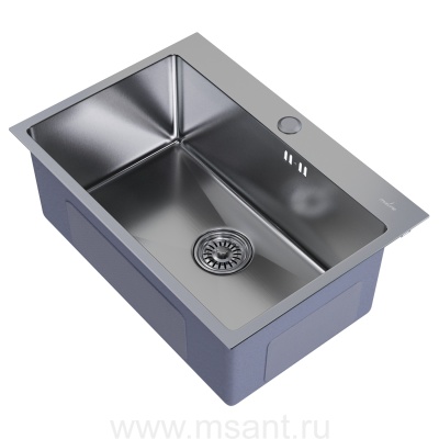 Мойка настол.монтаж 65х45 (3,0) вып 3 1/2 MIXLINE PRO 22см с сифоном (сатин)
