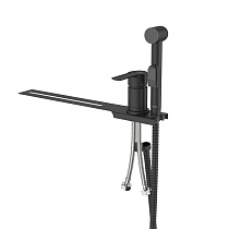 Смеситель с гигиеническим душем с установкой на унитаз, черный матовый, Tidy, Milardo, 001BL00M08