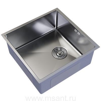 Мойка подст.монтаж 50х50 (3,0) вып 3 1/2 MIXLINE PRO 20см с сифоном (сатин)