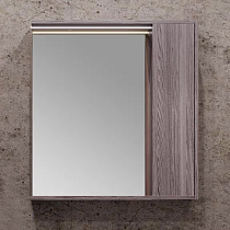 Зеркало AQUATON Стоун 80 грецкий орех, с подсветкой