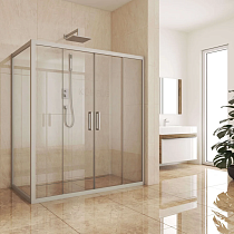 Душевой уголок Kubele DE019R4-CLN-MT 140х70 см, профиль матовый хром