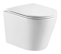 Унитаз подвесной Azario Teramo 515х360х360 безободковый, с системой антивсплеск (Торнадо) в комплекте с сидением микролифт