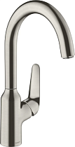Смеситель Hansgrohe Focus M42 71802800 для кухонной мойки, сталь
