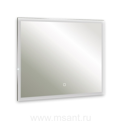 Зеркало AZARIO Гуверт-3 1000х800 c подсветкой и диммером, сенсор выкл+часы внешней настройки+ подогрев