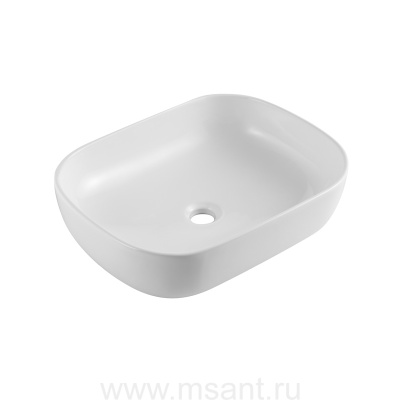 Раковина Azario 50х40х13,5 накладная, белый глянец