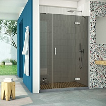 Дверь в душевой проем Vegas Glass AFP-F Retta 160 07 07 R профиль матовый хром стекло графит