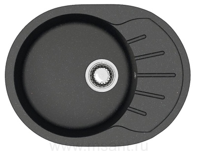 Кухонная мойка AZARIO Light 575х440х215) искусственный мрамор, цвет Черный (CS00079920)