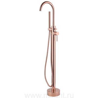 Смеситель ABBER Wasser Kreis AF8115RG напольный для ванны, розовое золото