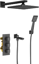 Душевой комплект Timo Tetra-ThermoSX-0199/03SM черный, С ВНУТРЕНН…