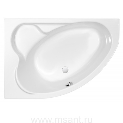 Ванна асимметричная Cersanit KALIOPE 153x100 левая