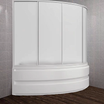 Шторка на ванну Bas Сагра 4 ств., пластик