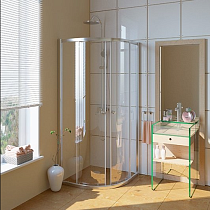 Душевой уголок GuteWetter Guwer GK-664R 100x100 см стекло бесцветное, профиль хром