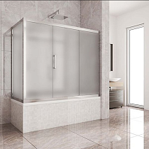 Шторка на ванну Kubele DE019PR3-MAT-CH 170х70 см, профиль хром
