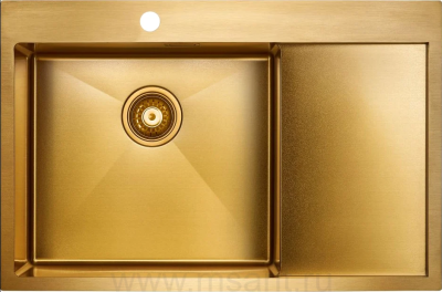 Мойка кухонная Paulmark Elde PM807851-BGL L, золото