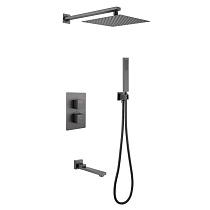 Душевая система ABBER Daheim AF8250NG скрытого монтажа с изливом, термостат, никель