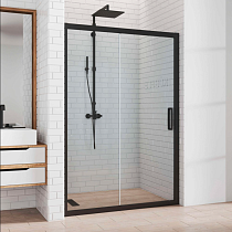 Душевая дверь в нишу Kubele DE019D2-CLN-BLMT 100 см, профиль матовый черный