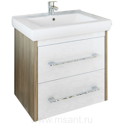 Тумба Sanflor подвесная Ларго 80.2 (ШВ/Б) раковина Фостер 80