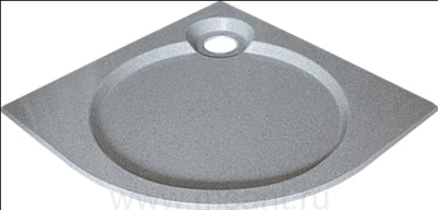 Поддон для душа GuteWetter Deluxe 100x100x2 R серый
