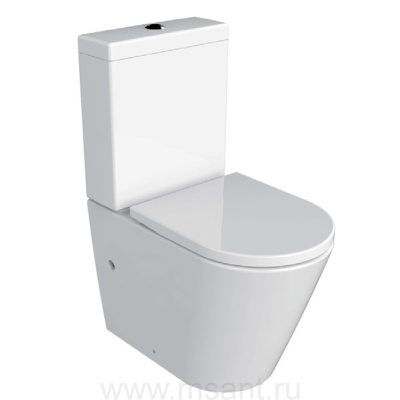 Унитаз-компакт Azario Luana 615х375х840 напольный, безободковый, с сиденьем микролифт