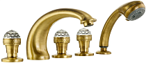 Смеситель Migliore Axo Swarovski ML.AXO-680F.BR на борт ванны, бронза