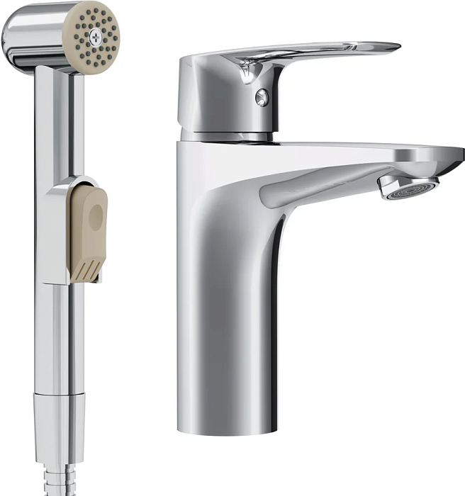 Смеситель для раковины AM.PM Gem F90A03000 с гигиеническим душем