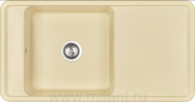 Мойка кухонная AQUATON Беллис 97 шампань