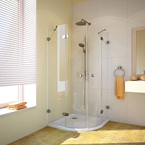 Душевой уголок GuteWetter Lux Meliori GK-002 100x100 см стекло бесцветное, фурнитура хром