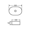 Раковина Azario 520х330х130 накладная, белый