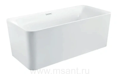 AQUATEK Ванна акриловая,отдельностоящая AQ-K27880 КВАДРО ,1800*800*600. В комплекте со сливом и ножками.Цвет: белый глянцевый.