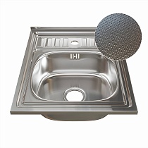 Мойка 50х60 (0,6) вып 3 1/2 MIXLINE 16см с сифоном ДЕКОР