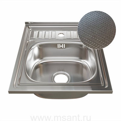 Мойка 50х60 (0,6) вып 3 1/2 MIXLINE 16см с сифоном ДЕКОР