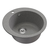 Мойкa MIXLINE ML-GM13 круглая, темно-серая (309), 495мм (глуб. чаши 200)