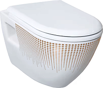 Унитаз подвесной Creavit TP325-00CB00E-NA00 с биде, золото, круги