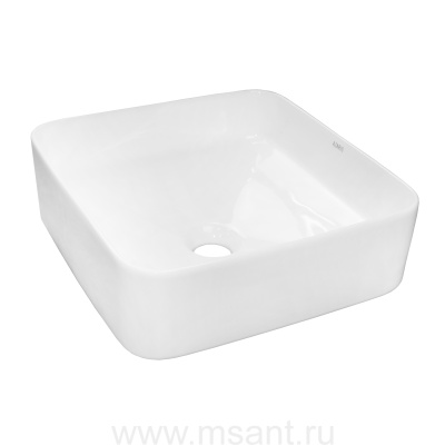 Раковина-чаша Azario 375x375x135 накладная, квадратная, белый глянец