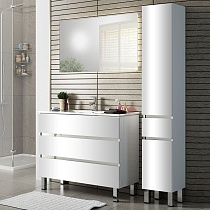 Мебель для ванной Sanvit Кубэ-3 75 белый глянец