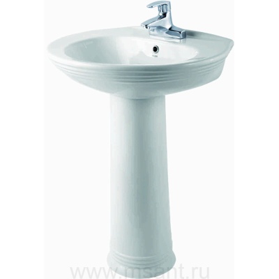 Раковина Creo Ceramique MARSEILLE 630х520х845 с пьедесталом, белая