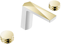 Смеситель для раковины Boheme Venturo 150-WG-DIAMOND белый, золото