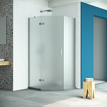 Душевой уголок Vegas Glass AFA-Pen Retta 100 07 10 L профиль матовый хром стекло сатин