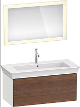 Мебель для ванной Duravit White Tulip 105 американский орех, белый шелковисто-матовый