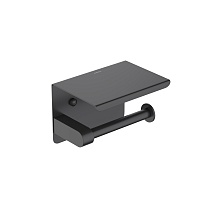 Бумагодержатель с полкой Aquatek, матовый черный AQ4939MB ЕВРОПА